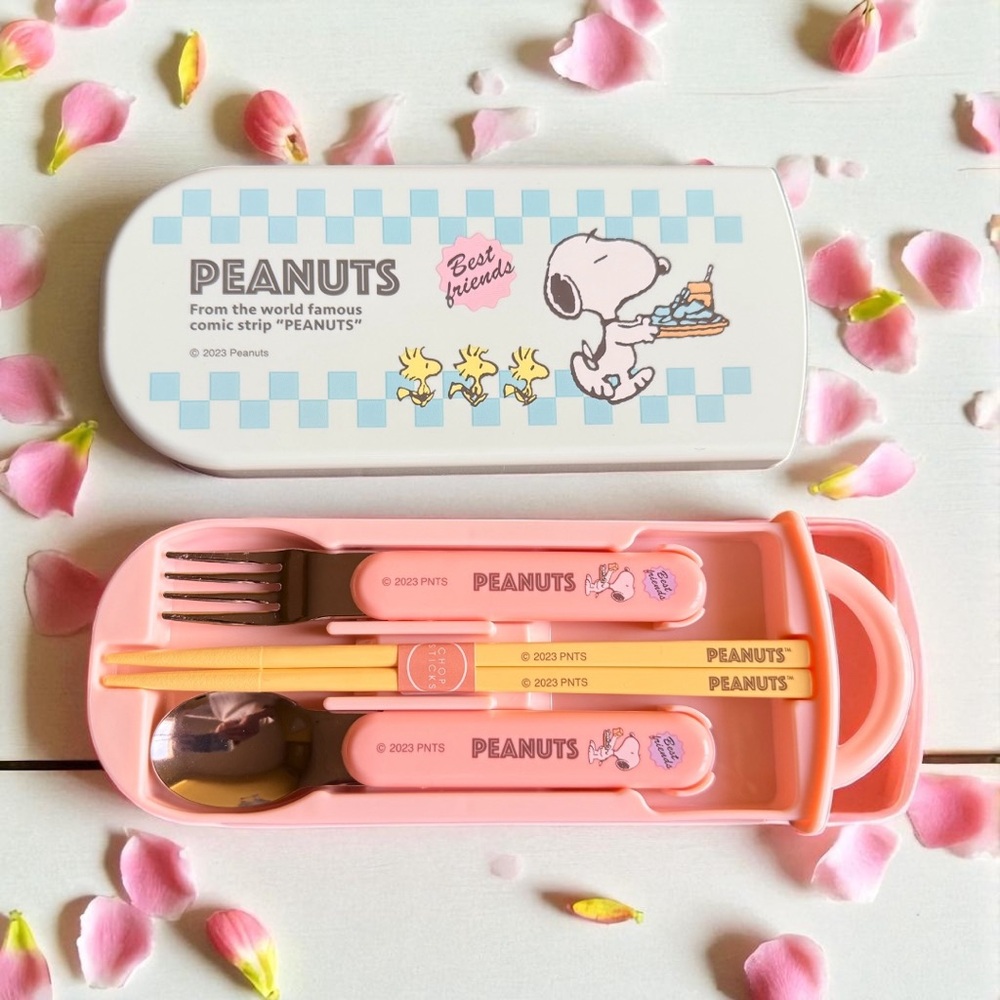 Peanuts Snoopy Woodstock Cutlery Set Spoon Fork Chopsticks NWT